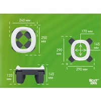 Дорожный горшок Roxy Kids HandyPotty 3 в 1 HP-255DGG (графит)