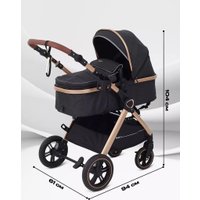 Универсальная коляска Rant Basic Roller Gold RA161 (2 в 1, black)