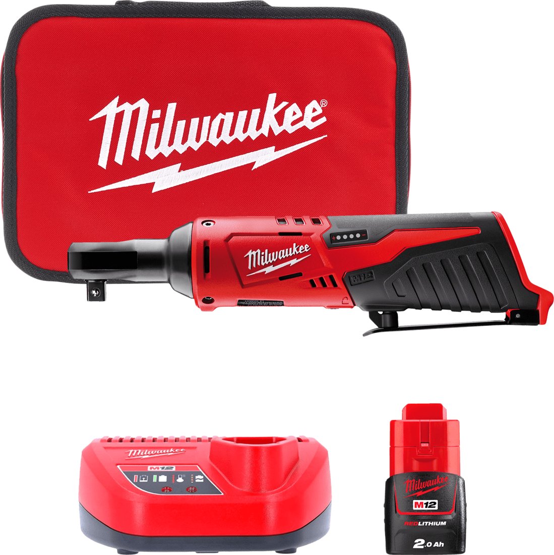 

Трещотка Milwaukee M12 M12IR-201B 4933441720 (с 1-им АКБ, сумка)