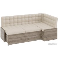 Угловой диван Трия Форест угловой (дуб сонома трюфель/кожзам бежевый)