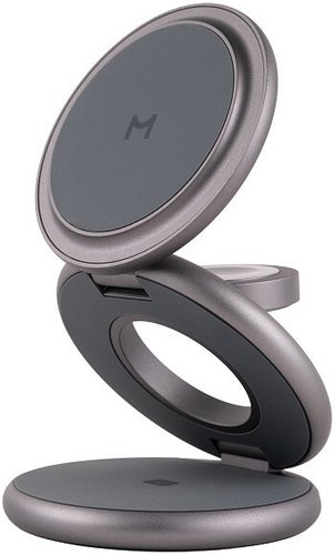 Беспроводное зарядное Magssory Disc Signature Edition 3 в 1 для Samsung WCH053 (серый)
