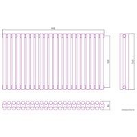 Стальной трубчатый радиатор Сунержа Эстет-11 500х990 22 секции (хром)