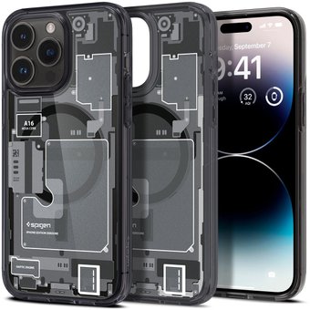 Чехол для телефона Spigen Ultra Hybrid Zero One (MagFit) для iPhone 14 Pro Max ACS05539 (темно-серый)