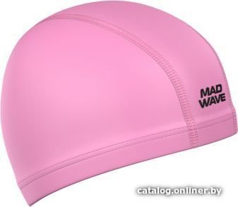 Шапочка для плавания Mad Wave PU Coated (розовый)
