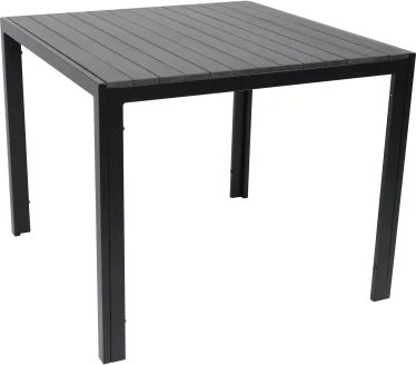 Стол AksHome Sicily 90x90x73 (сталь-черная/черный)