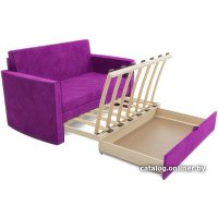 Диван Мебель-АРС Санта №2 (микровельвет фиолетовый)