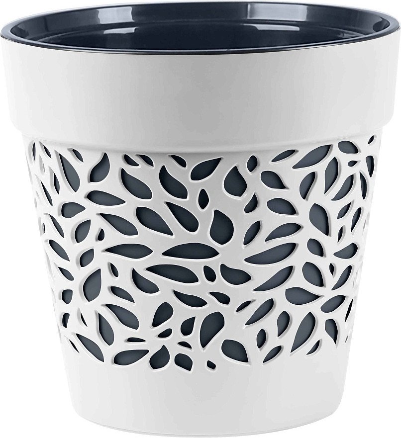 

Кашпо La Decoro Блоссом (8.3 л, белый/антрацит)