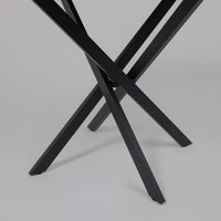 Кухонный стол Аврора Мехико 3Д D950 (камень белый/черный матовый)