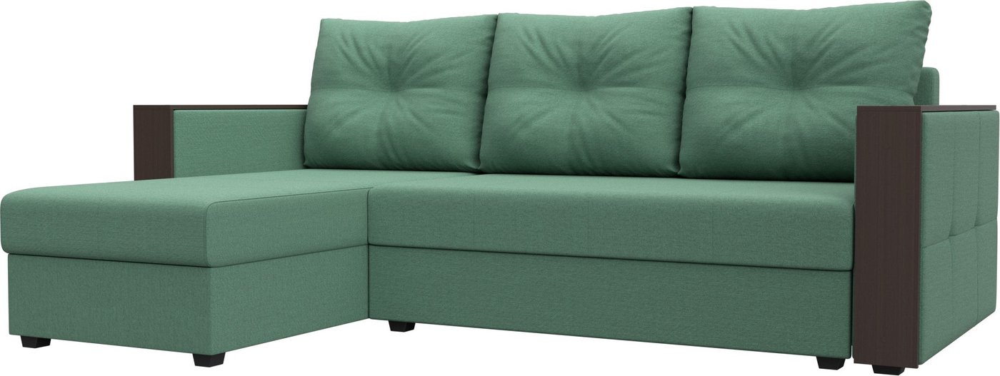 

Угловой диван Лига диванов Валенсия Лайт левый 125972L (рогожка амур зеленый)