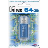 USB Flash Mirex UNIT AQUA 64GB (13600-FMUAQU64)