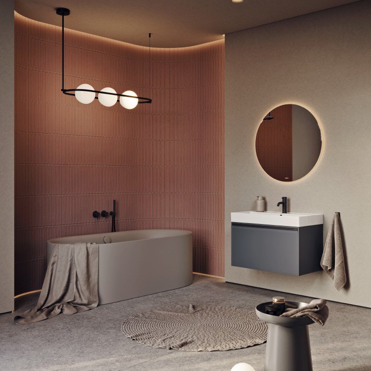 

Aqwella Тумба с умывальником Pure PUR0110GRM + Вилис 1000 4610119205164