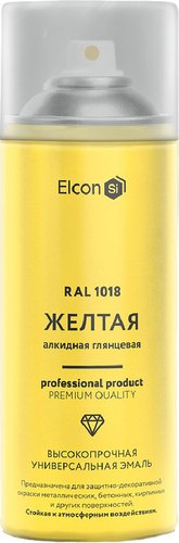 Эмаль Elcon Универсальная алкидная RAL 1018 0.52 л (глянцевый желтый)