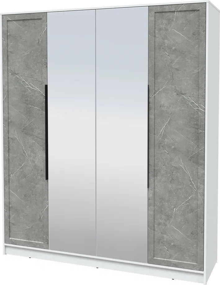 

Шкаф распашной Интерлиния Концепт Тренд КТ-Ш4(з) (белый платинум/керамика)