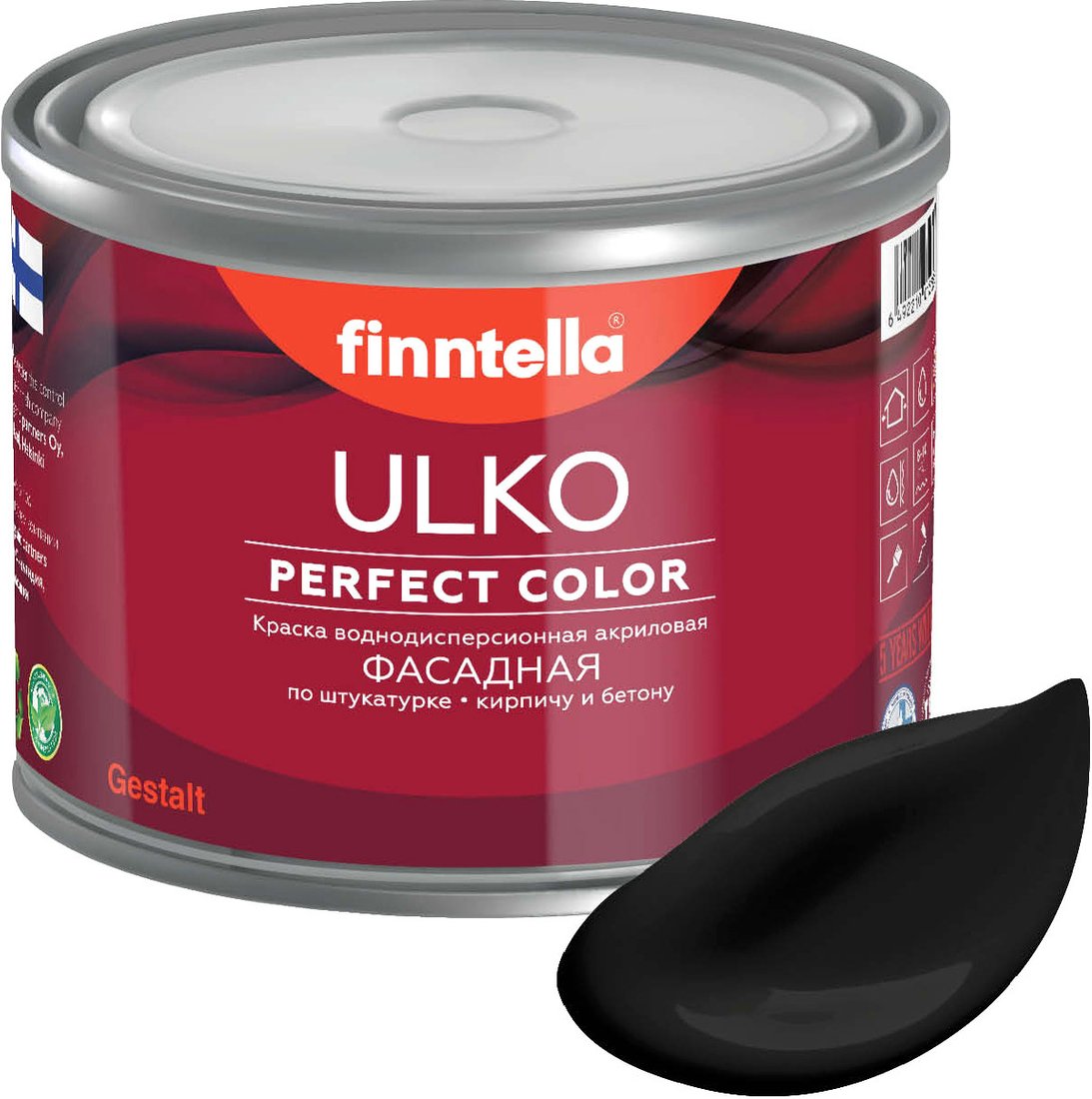 

Краска Finntella Ulko Musta F-05-1-9-FL135 9 л (черный)