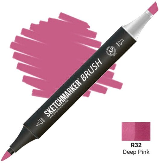 

Маркер художественный Sketchmarker Brush Двусторонний R32 SMB-R32 (глубокий розовый)