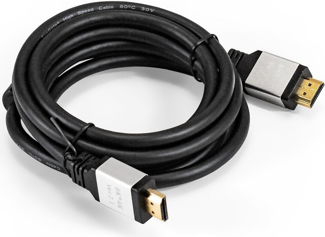

Кабель ExeGate EX-CC-HDMI8K-2.0 HDMI - HDMI (2 м, черный)