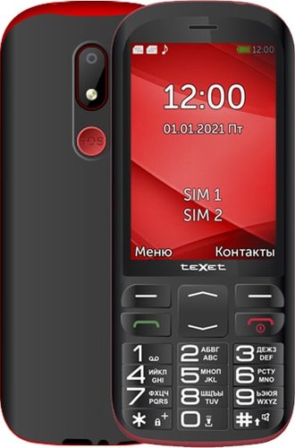 TeXet TM-B409 (1800 мАч, microUSB, черный/красный)