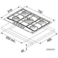 Варочная панель Franke FHCL 755 4G TC GF C