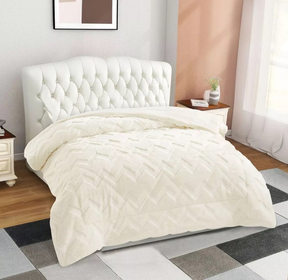 

Плед Arya Dahlia Zigzag 8680943250308 (160x220, кремовый)
