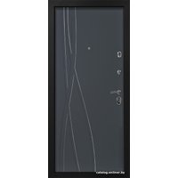Металлическая дверь Стальная Линия Стрит для квартиры 80 (шагрень антрацит)