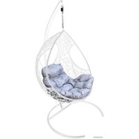 Подвесное кресло M-Group Долька 11150109 (белый ротанг/серая подушка)