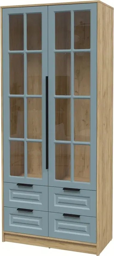 

Шкаф-витрина Интерлиния Концепт КТ-ШВ2 Деко (дуб золотой/океан)