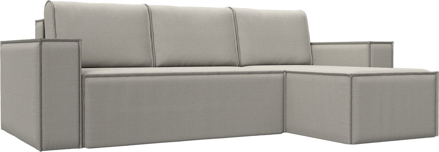 

Угловой диван Лига диванов Куба правый 125429 (рогожка амур бежевый)