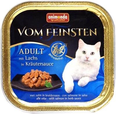 

Консервированный корм для кошек Animonda Vom Feinsten Adult с лососем в соусе из трав 100 г