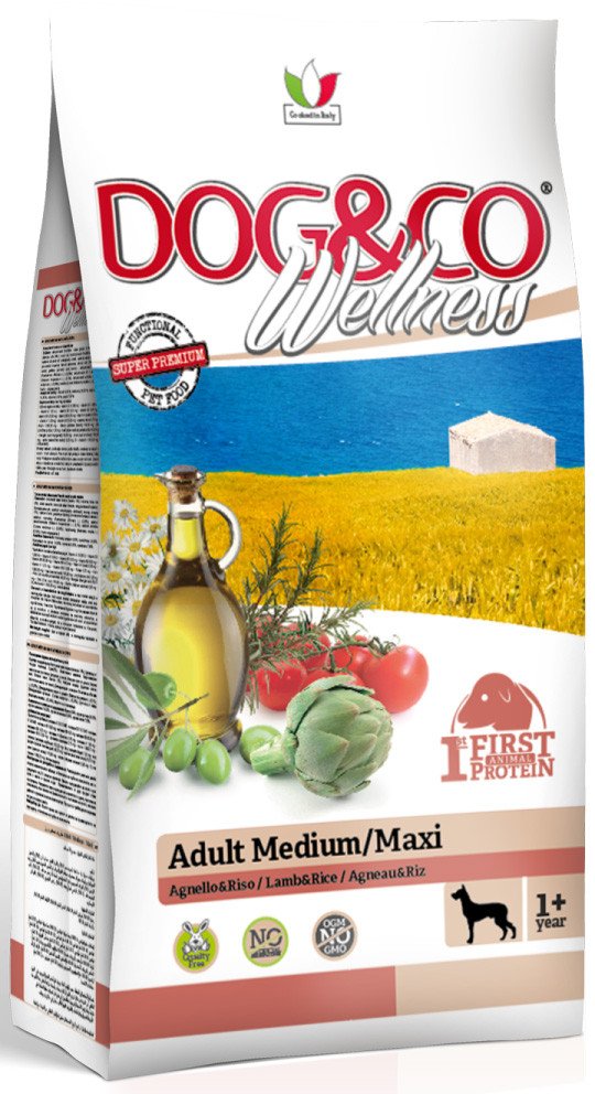 

Сухой корм для собак Dog&Co Wellness Adult Medium/Maxi Chicken&Rice 12 кг