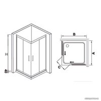 Душевой уголок RGW HO-311 030631133-11 130x130 (хром/прозрачное стекло)