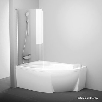 Стеклянная шторка для ванны Ravak Rosa CVSK1 140/150 (серебристый/прозрачное) левая