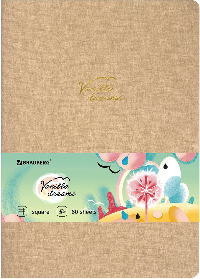

Полуобщая тетрадь BRAUBERG Pastel 403874 (60л, клетка)
