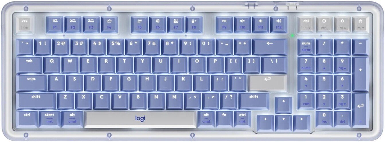 Клавиатура Logitech Alto Keys K98M 920-013042 (белый/синий, нет кириллицы)