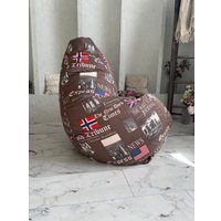 Кресло-мешок Flagman Груша Мега Г3.7-05 Times (коричневый)