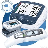 Пульсоксиметр Beurer PO 30 + термометр FT 65 + тонометр BM 40