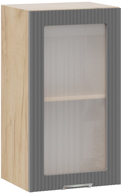 

Шкаф навесной Трия Кимберли 1В4С (дуб крафт золотой/титан)