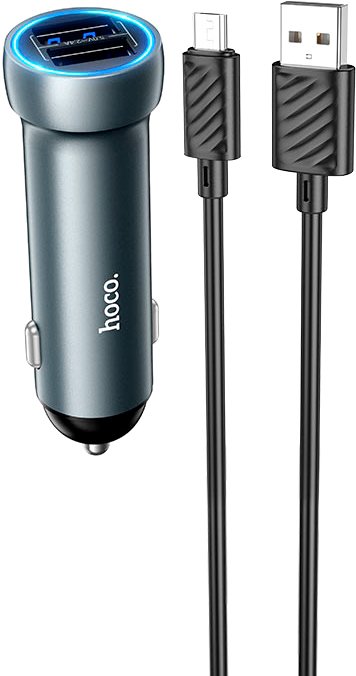 

Автомобильное зарядное Hoco Z54 microUSB (металлик)
