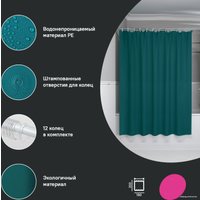 Шторка-занавеска для ванны IDDIS P04PE18i11 (темно-зеленый)