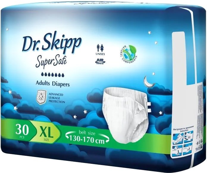 

Подгузники для взрослых Dr.Skipp Super Safe XL-4 (30 шт)