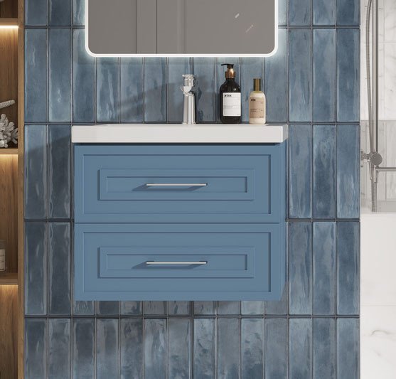 

Cersanit Тумба под умывальник Classic 60 69088 (голубой матовый)