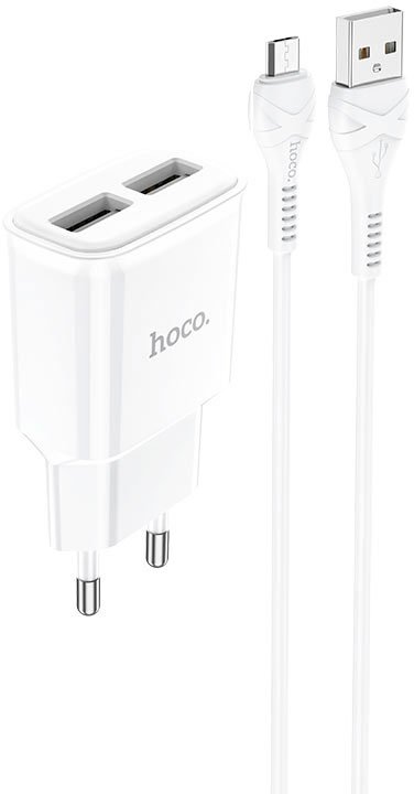 

Сетевое зарядное Hoco C88A microUSB (белый)