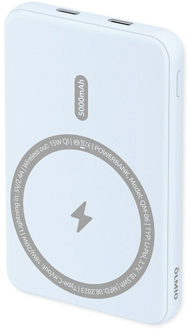 

Внешний аккумулятор Olmio QM-06 5000mAh (голубой)