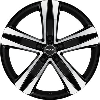 MAK Stone 5 15x6.5" 5x118мм DIA 71.1мм ET 65мм Black Mirror