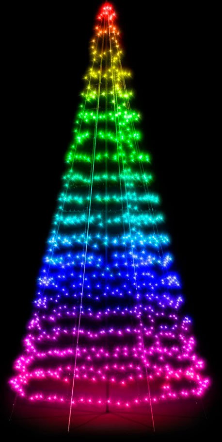 Светодиодная гирлянда Twinkly Light Tree 750 LED RGBW Generation II
