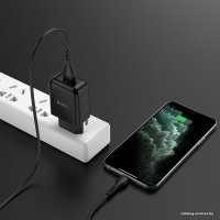 Сетевое зарядное Hoco N2 USB Type-C (черный)