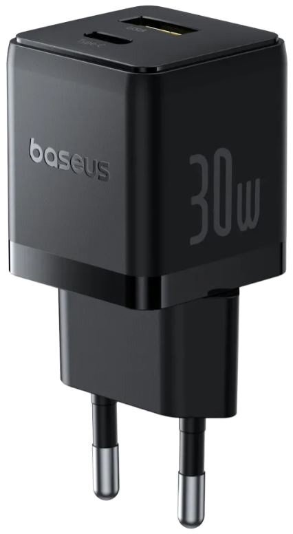 

Сетевое зарядное Baseus Palm Fast Charger C+U 30W EU P1011160A113-00 (черный)