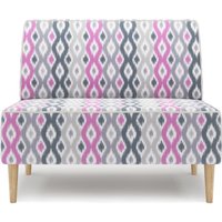 Диван MONOFIX Одос Принт 2-хместный (абстракция фиолетовый/микровелюр)