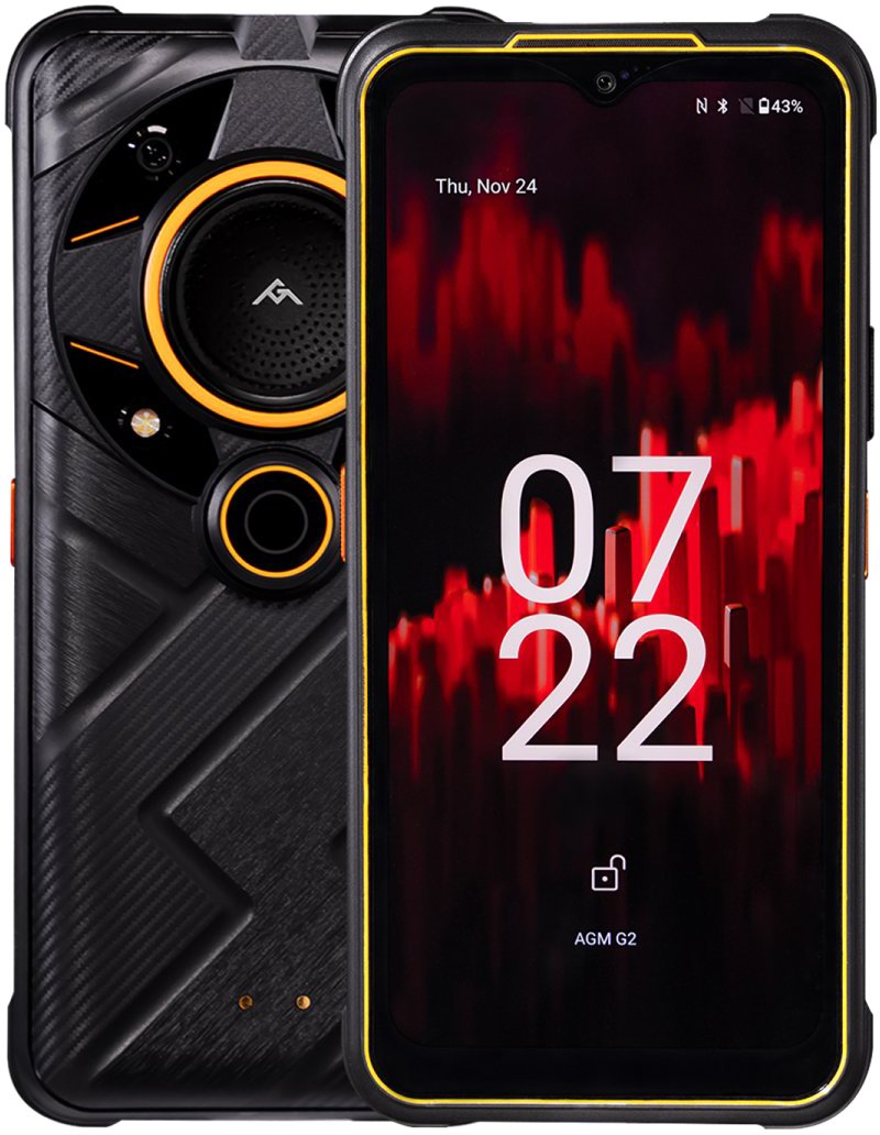 

Смартфон AGM Glory G2 8GB/256GB (черный/оранжевый)