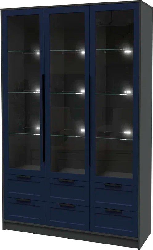 

Шкаф-витрина Интерлиния Концепт Тренд КТ-ШВ3 с подсветкой (антрацит/индиго)