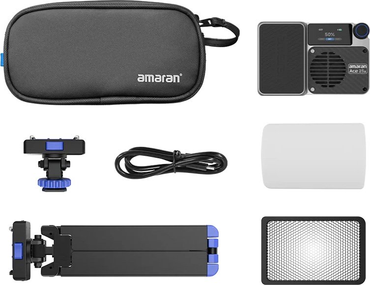 

Лампа Aputure Amaran Ace 25x Kit (серебристый)